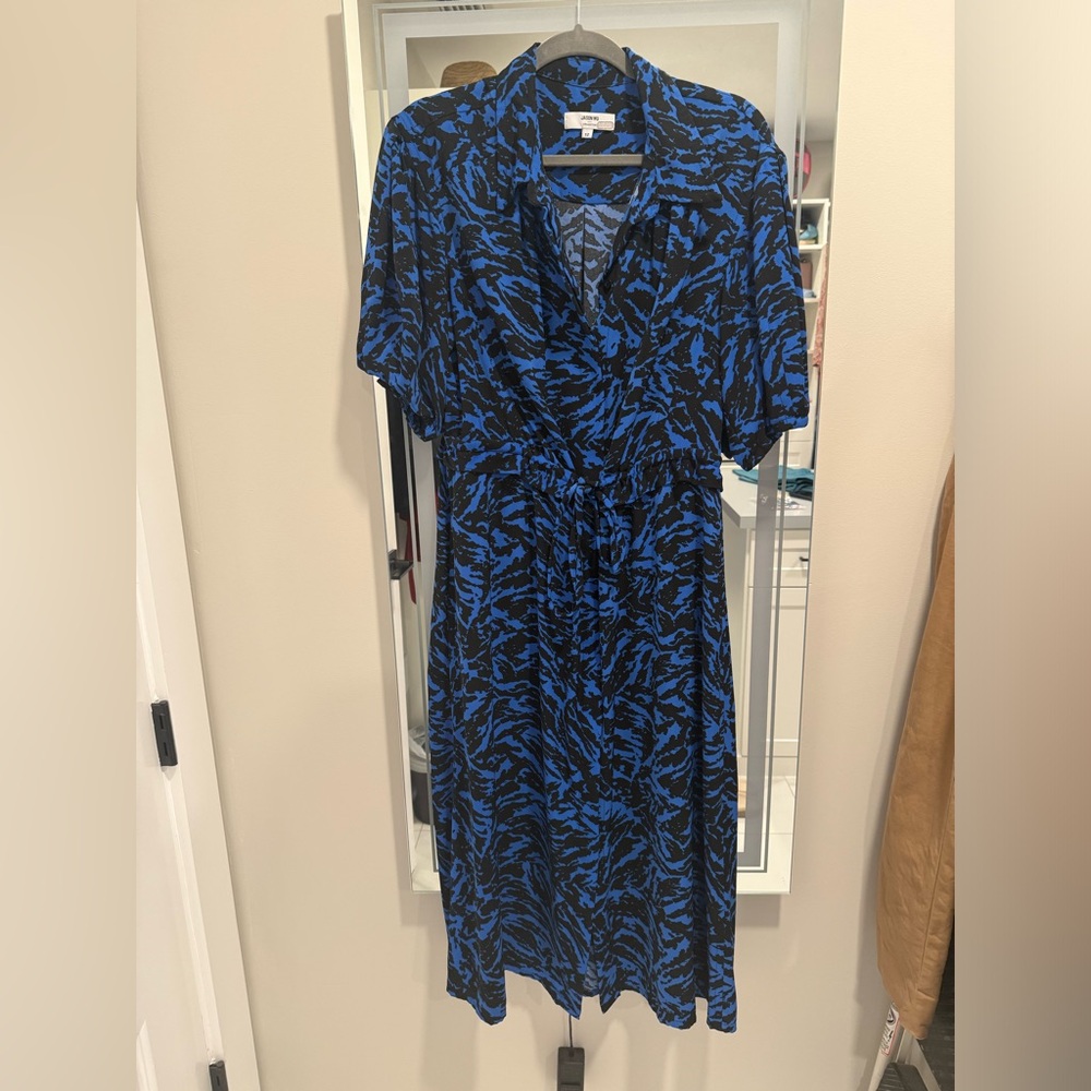 Jason Wu Collection Blue Front Tie Dress, GUC, Size 12. - Picture 2 of 8